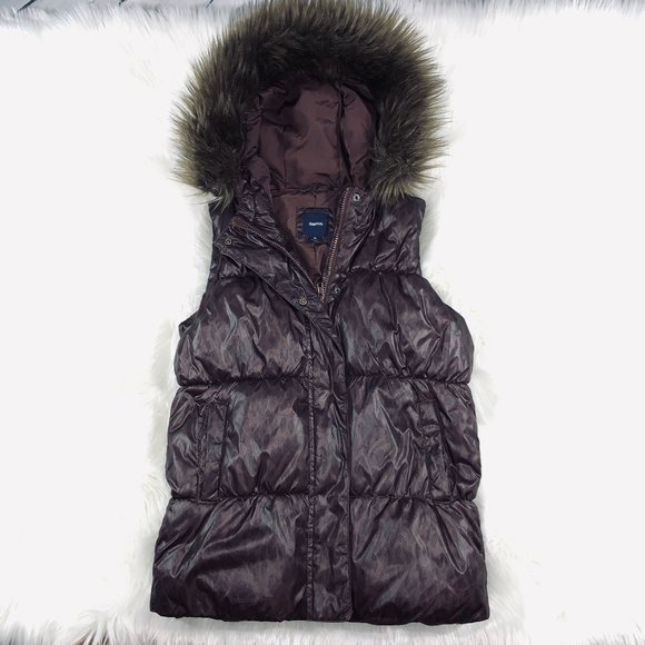 GAP Other - EUC GAP Kids Coco Puffer Vest w/Removable Faux Fur
